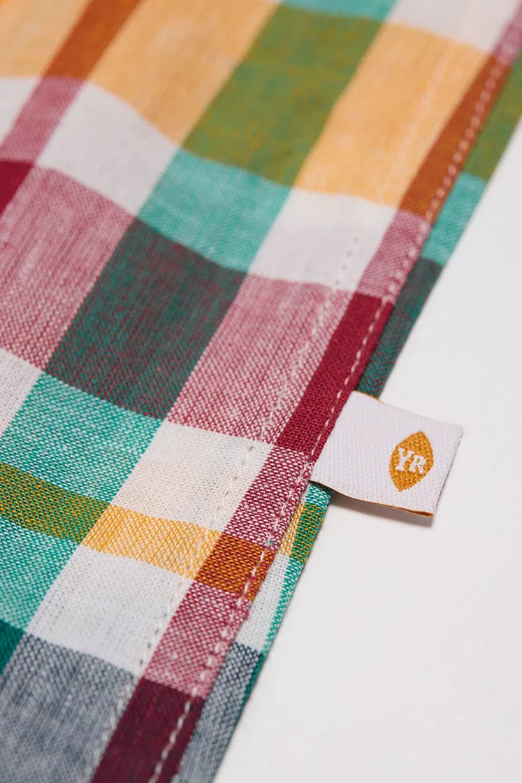 40s Pull-over Shirt (Wine x Yellow)