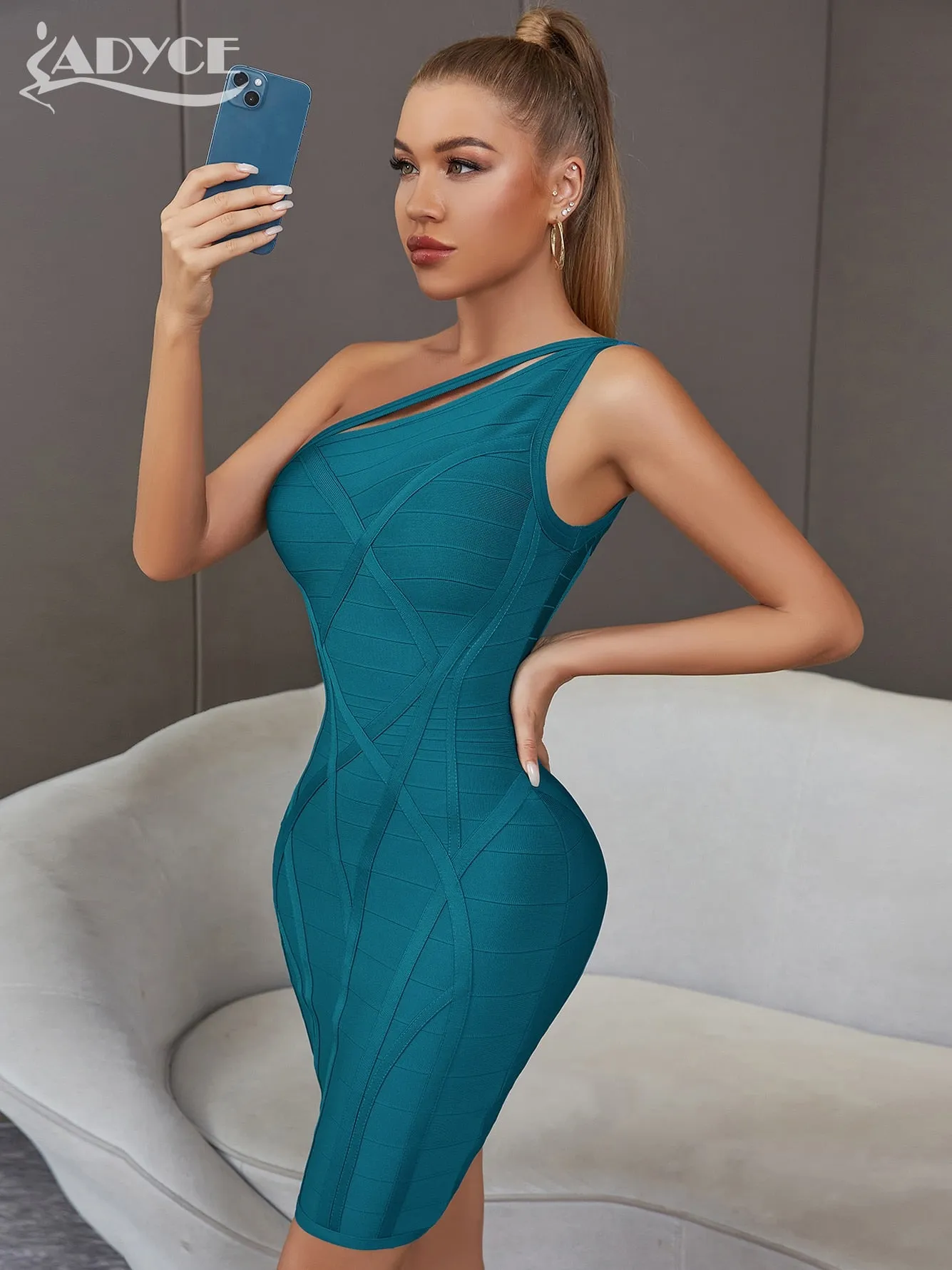 Adyce One Shoulder Bandage Dress