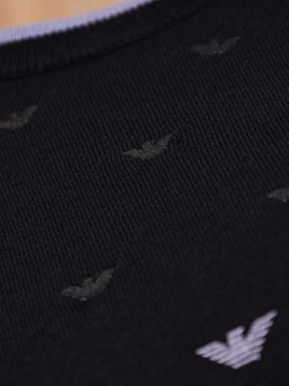 Allover logo cotton sweater