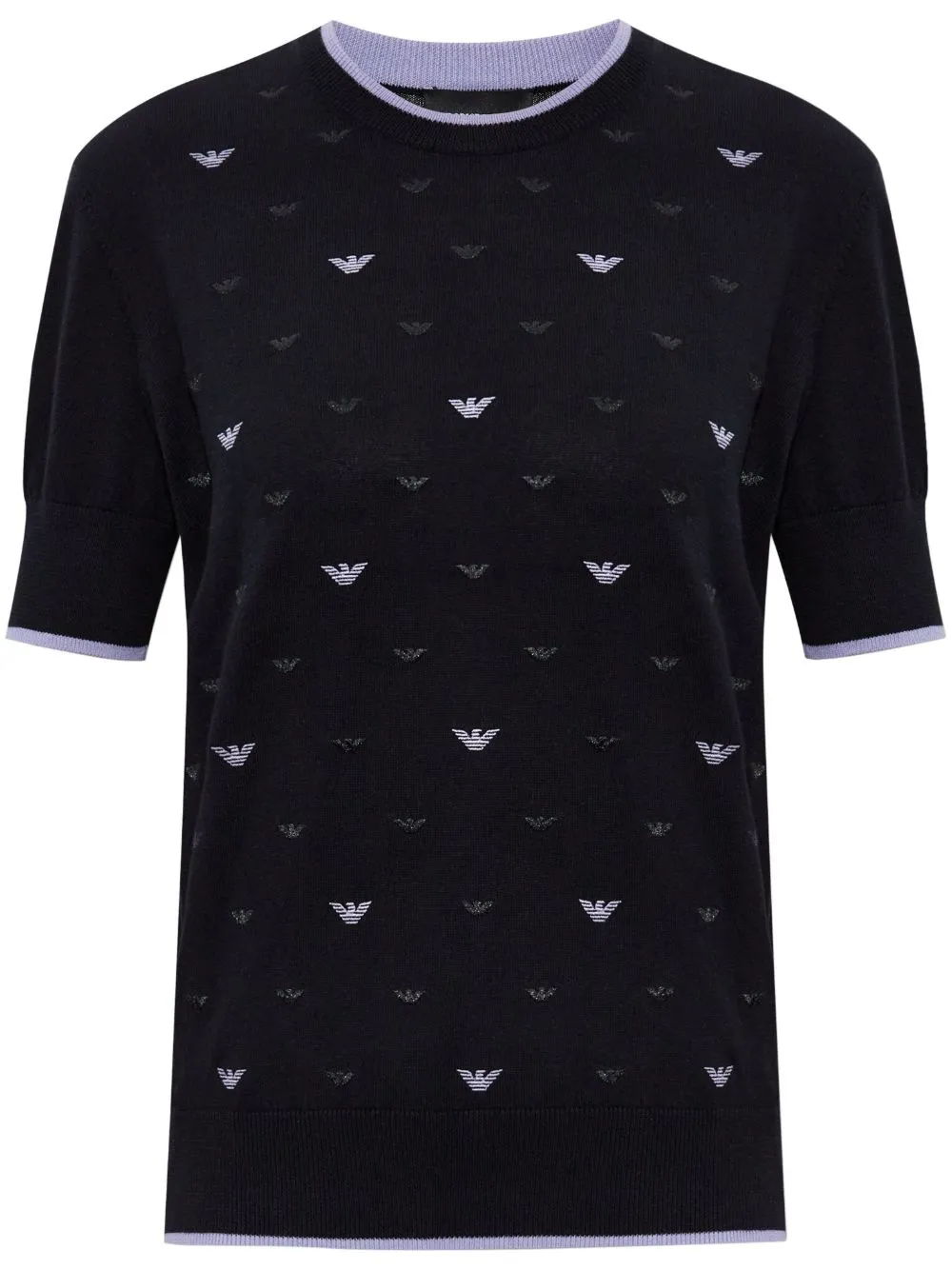 Allover logo cotton sweater