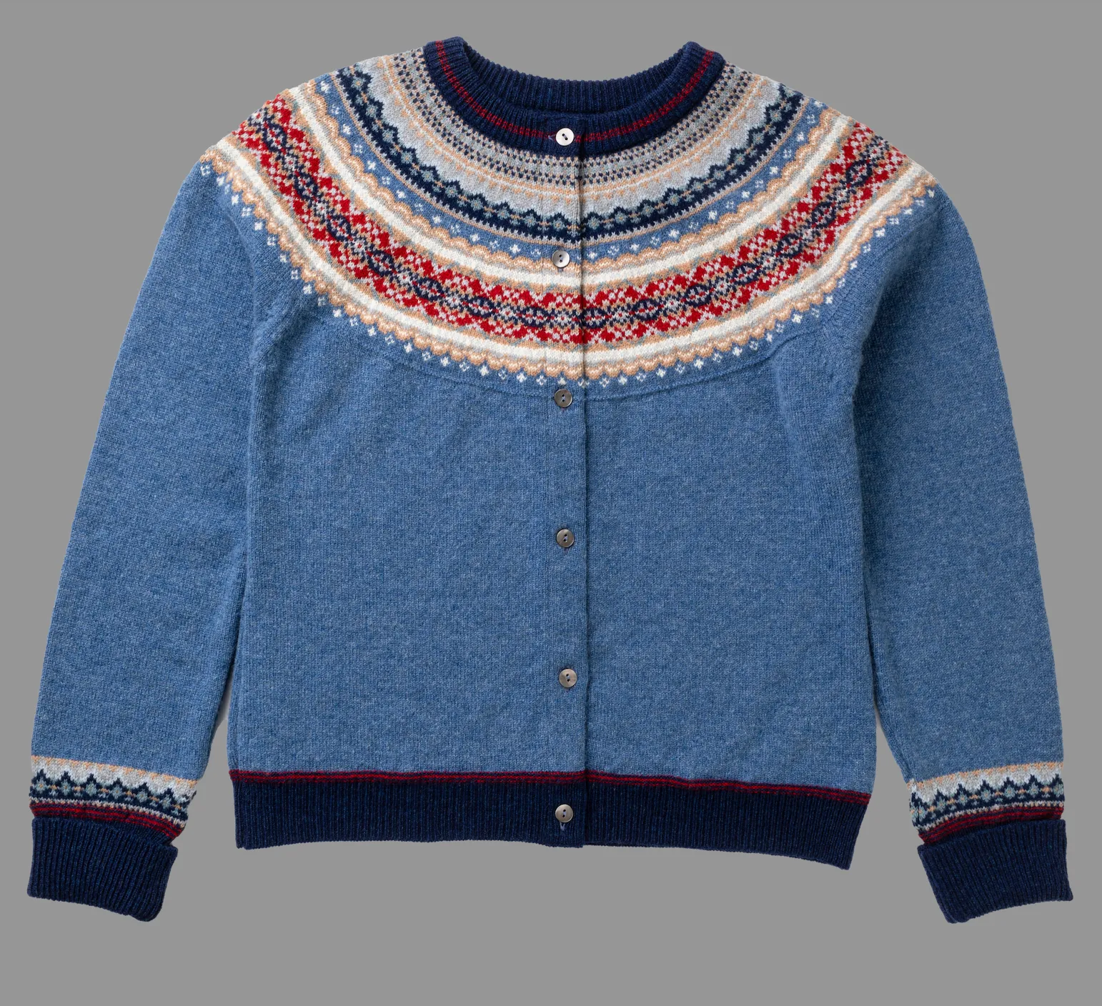 Alpine Short Cardigan - Blue Morning