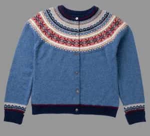 Alpine Short Cardigan - Blue Morning
