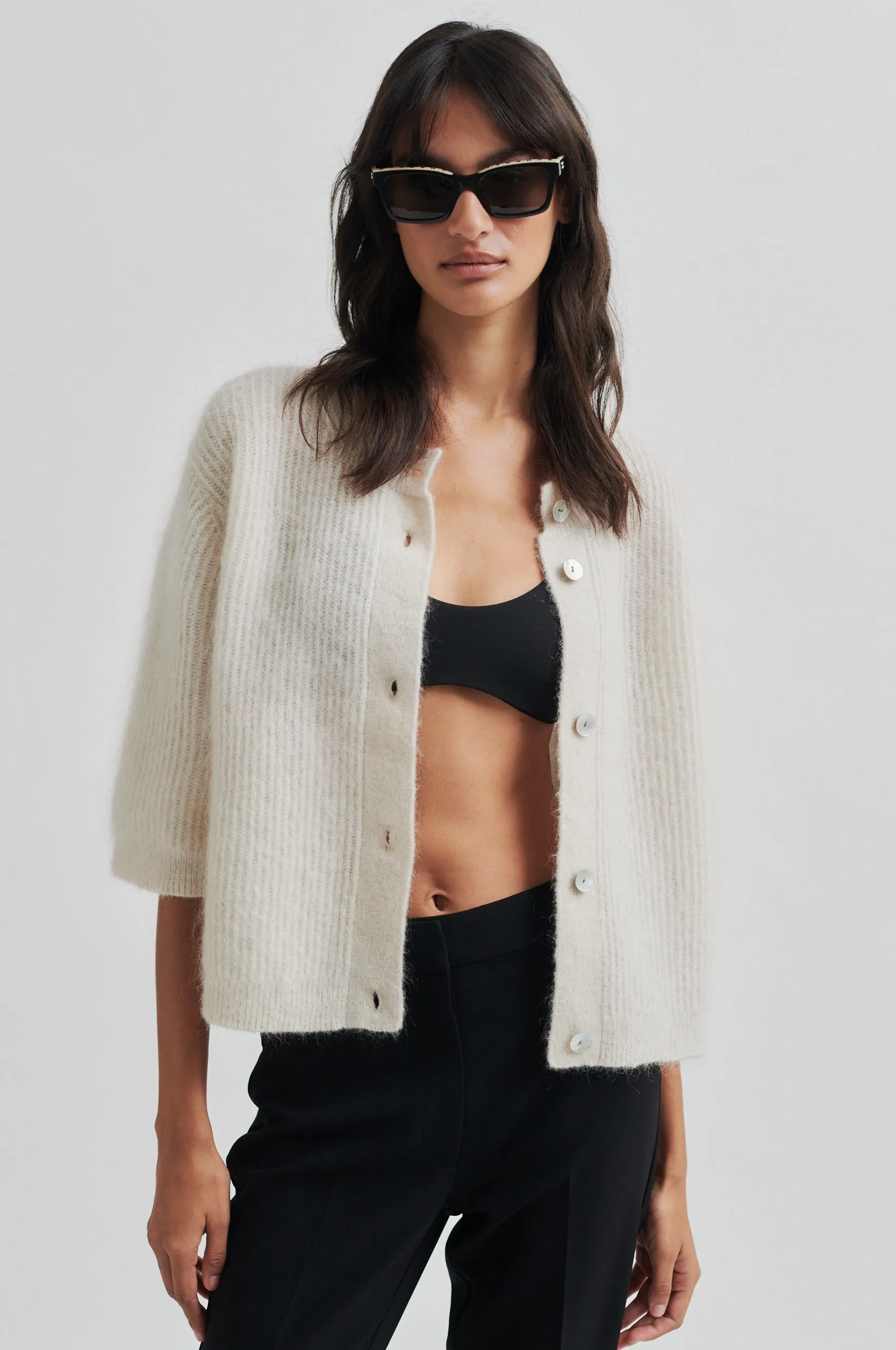 Andrea Knit Rib Cardigan
