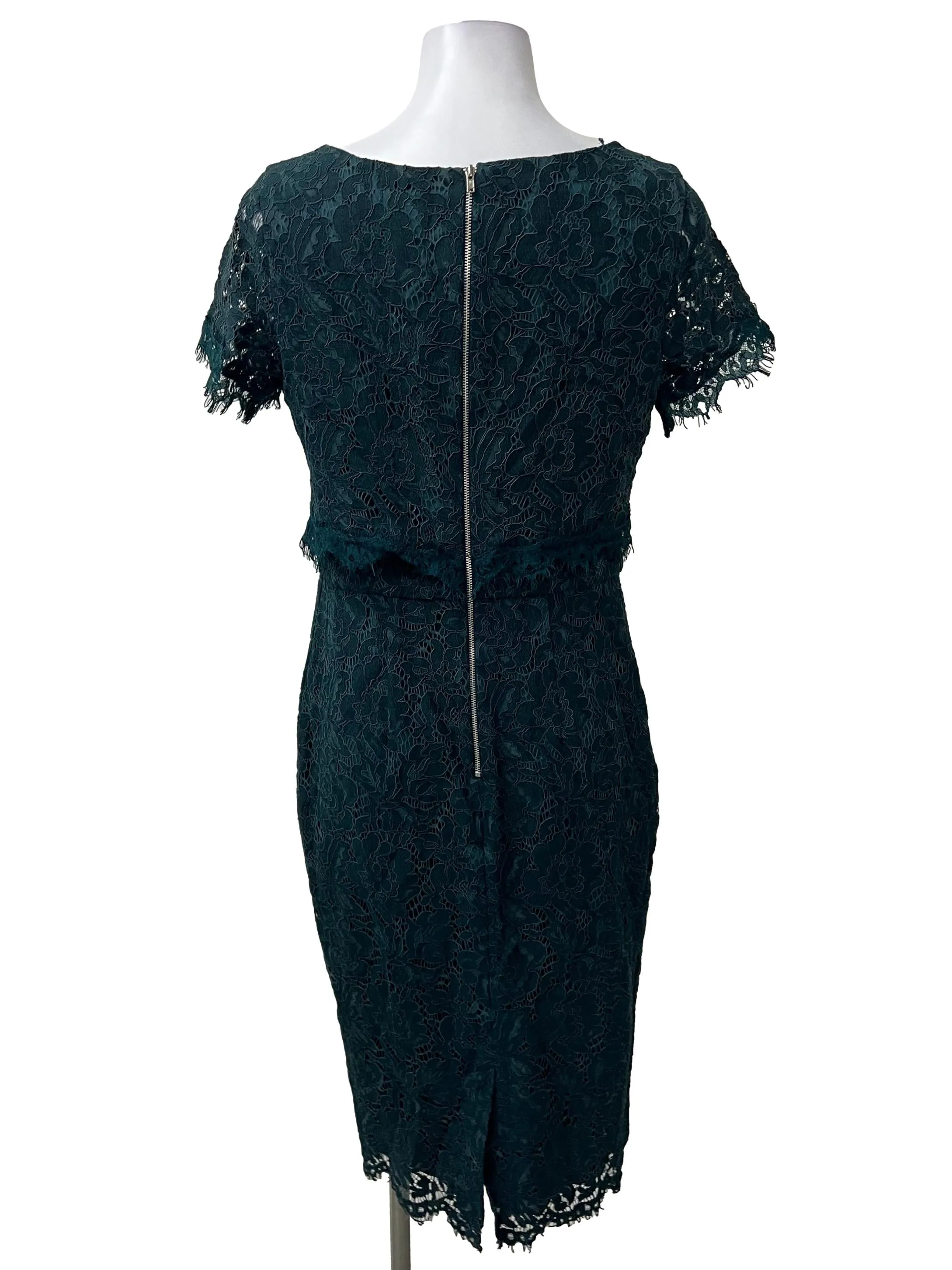Aqua Green Laced Sheath Dress
