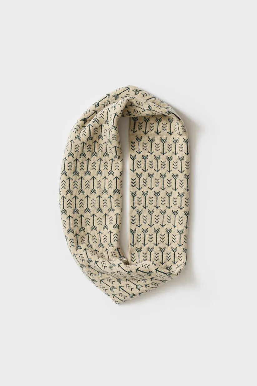 Arrow Circle Scarf - Oatmeal & Ink