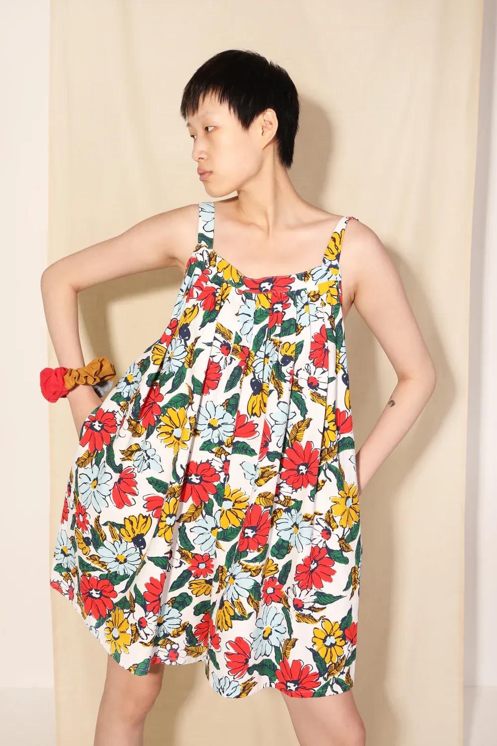 Basic Cotton Romper - Cosmos Floral