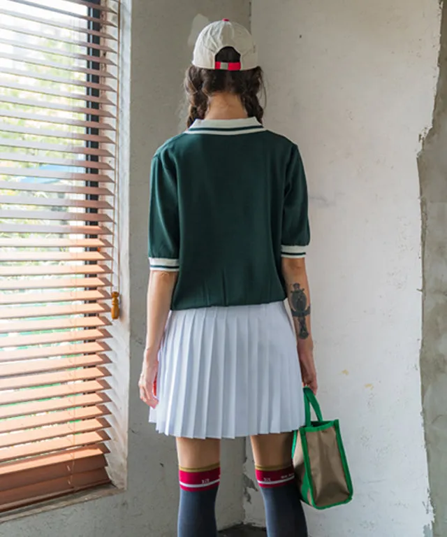 BENECIA 12 Betu Collared Knit Part 5 - Deep Green