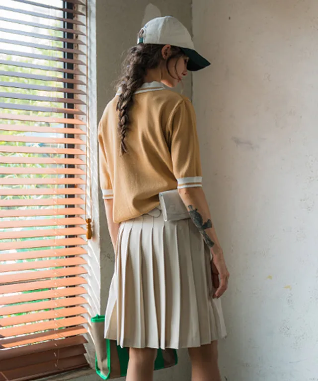 BENECIA 12 Betu Collared Knit Part 5 - Mustard