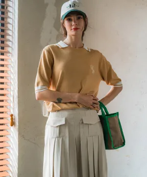 BENECIA 12 Betu Collared Knit Part 5 - Mustard