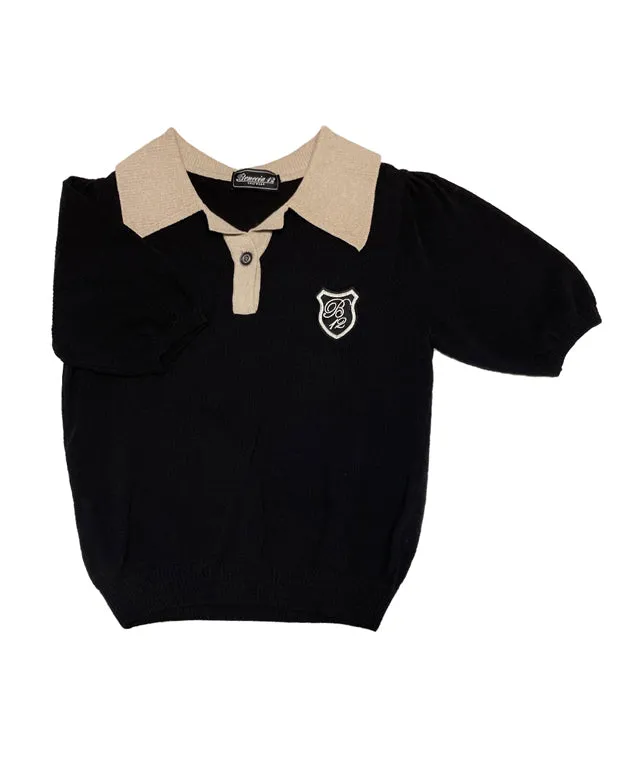 BENECIA 12 Big Collar One Button - Black