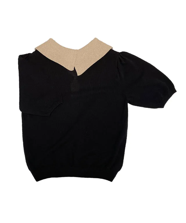 BENECIA 12 Big Collar One Button - Black