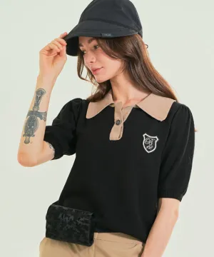 BENECIA 12 Big Collar One Button - Black