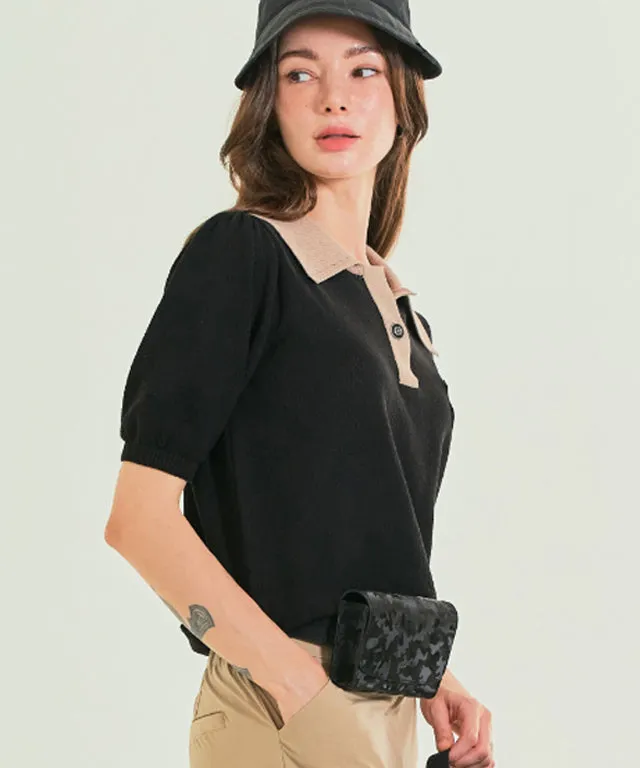 BENECIA 12 Big Collar One Button - Black