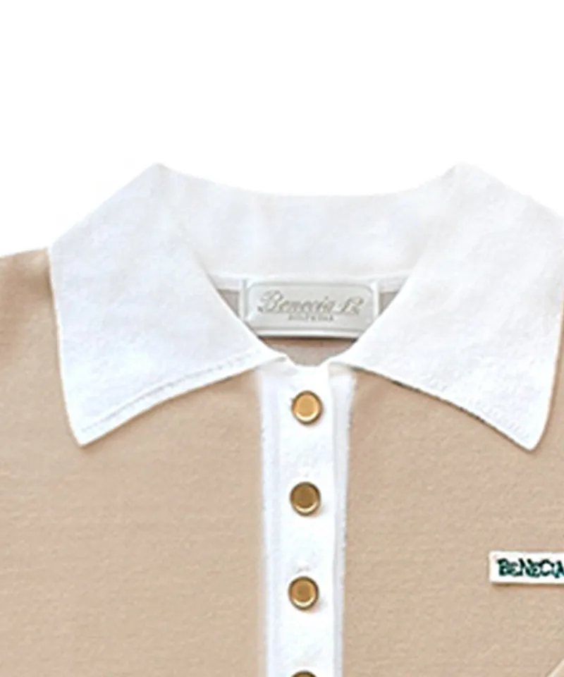 BENECIA 12 Blossom Collar Knit - Beige