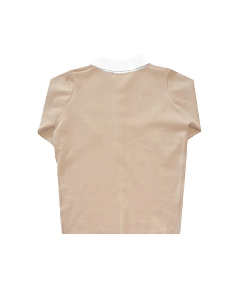 BENECIA 12 Blossom Collar Knit - Beige