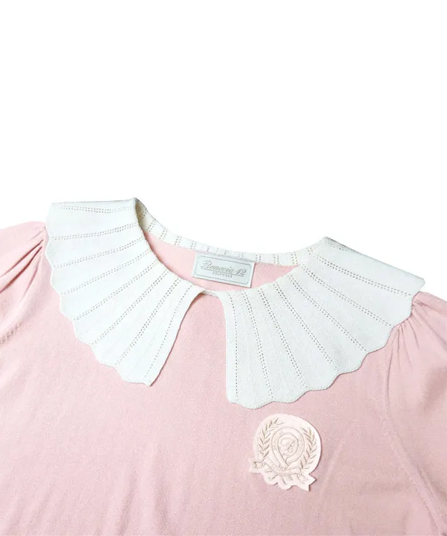 BENECIA 12 Flat Collar Short Sleeve - Pink