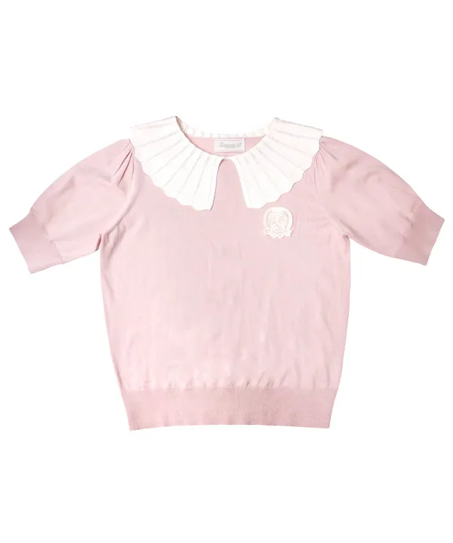 BENECIA 12 Flat Collar Short Sleeve - Pink