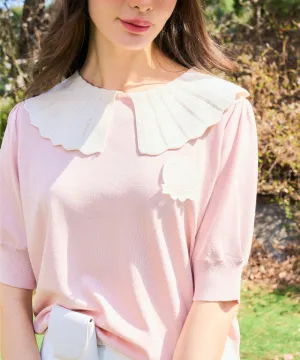 BENECIA 12 Flat Collar Short Sleeve - Pink