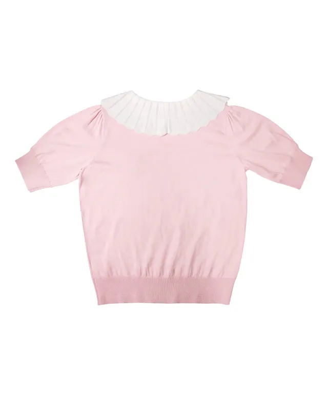 BENECIA 12 Flat Collar Short Sleeve - Pink