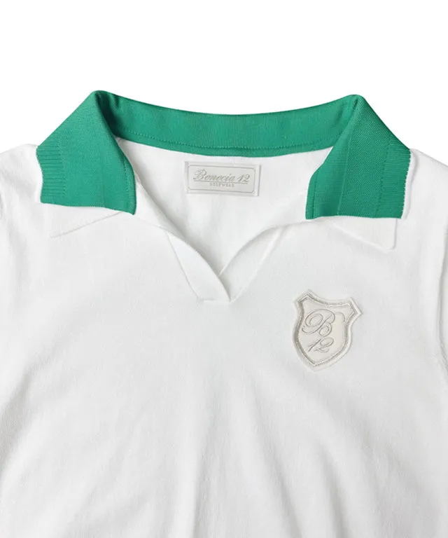 BENECIA 12 Green Double Collar - Ivory