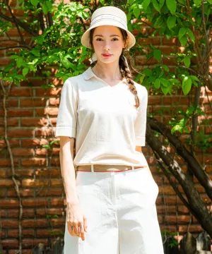 BENECIA 12 Lauren V Short Sleeve - Beige