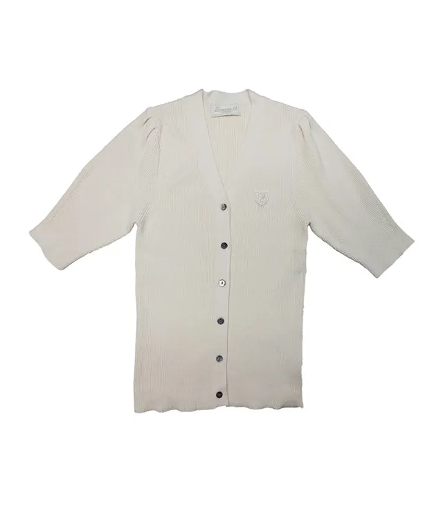 BENECIA 12 Puff Cardigan - Ivory