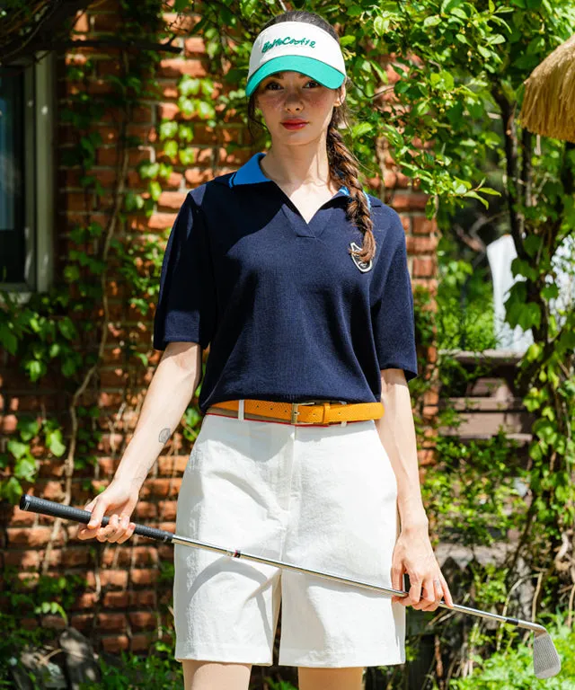 BENECIA 12 Puff V Double Collar - Navy