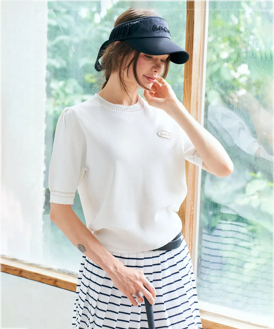 BENECIA 12 Waffle Round - White