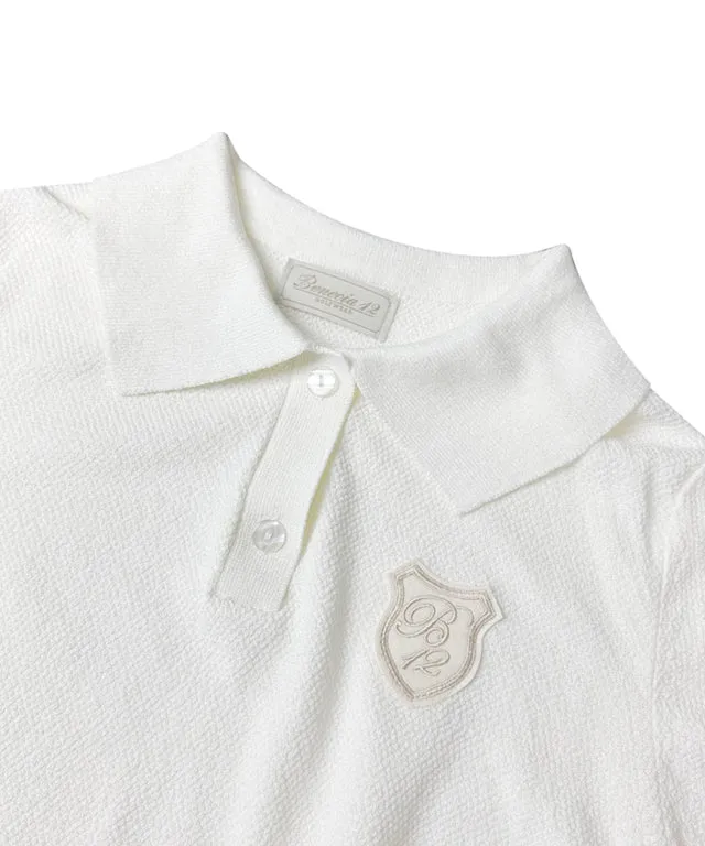 BENECIA 12 Waffle Short Sleeve - White