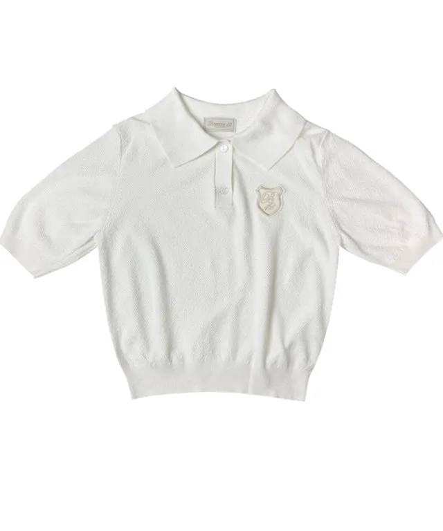 BENECIA 12 Waffle Short Sleeve - White