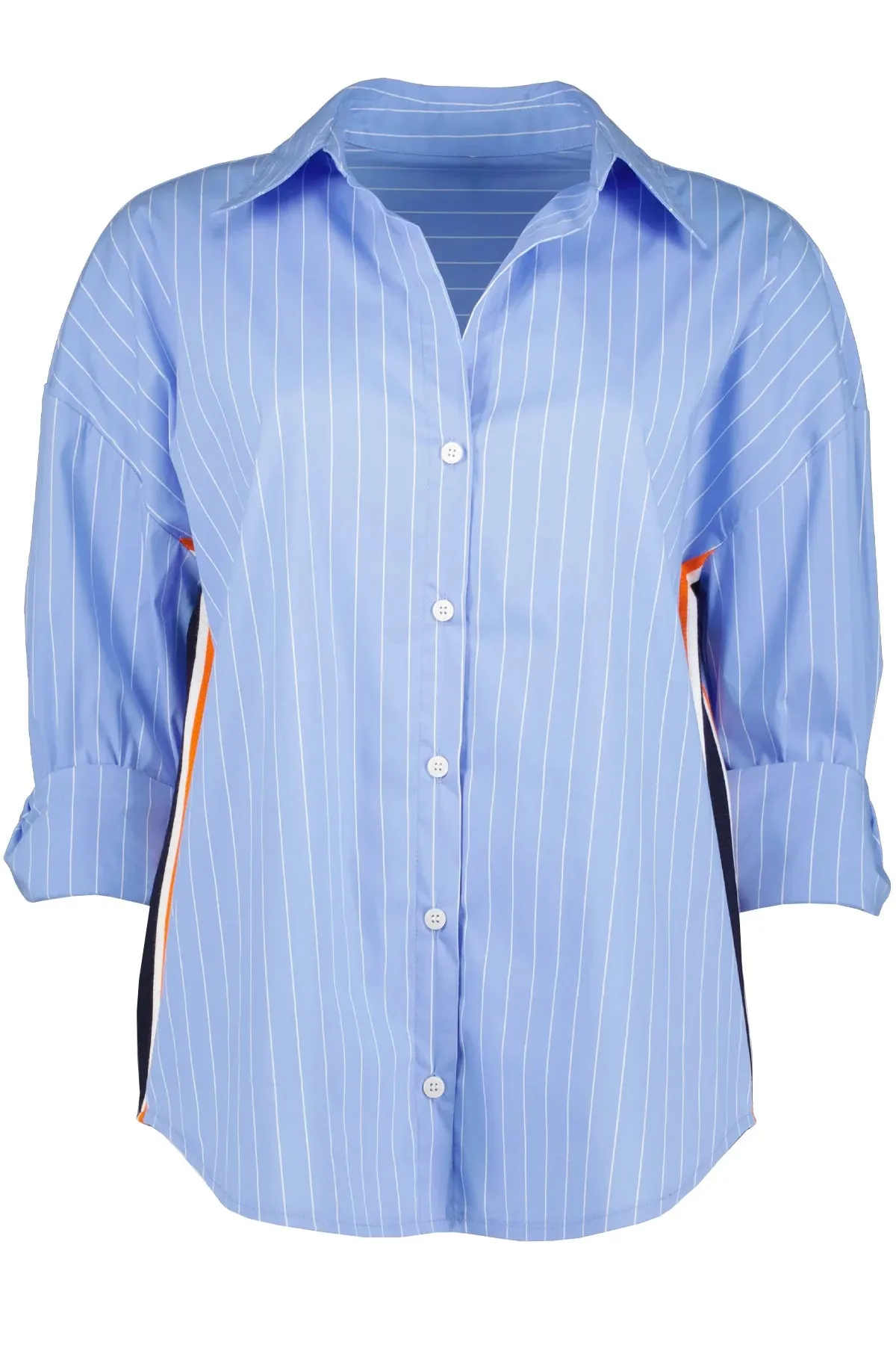 Bishop & Young Sport Detail Shirt-Blue Stripe