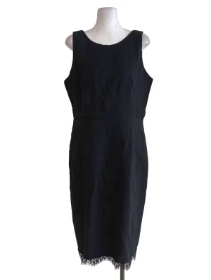Black Half Laced Sheath Dress