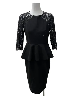 Black Lace Sleeve Sheath Dress