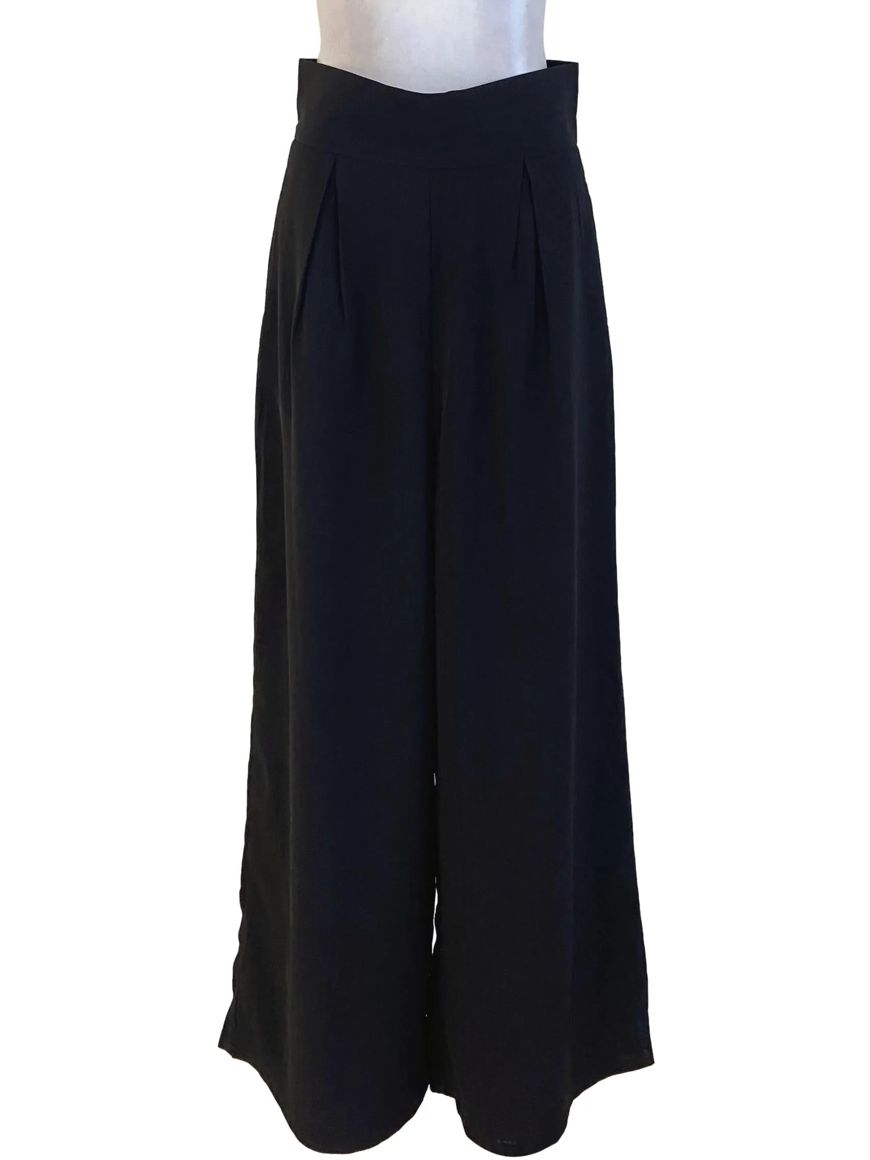 Black Pinstripe Sailor Long Pants