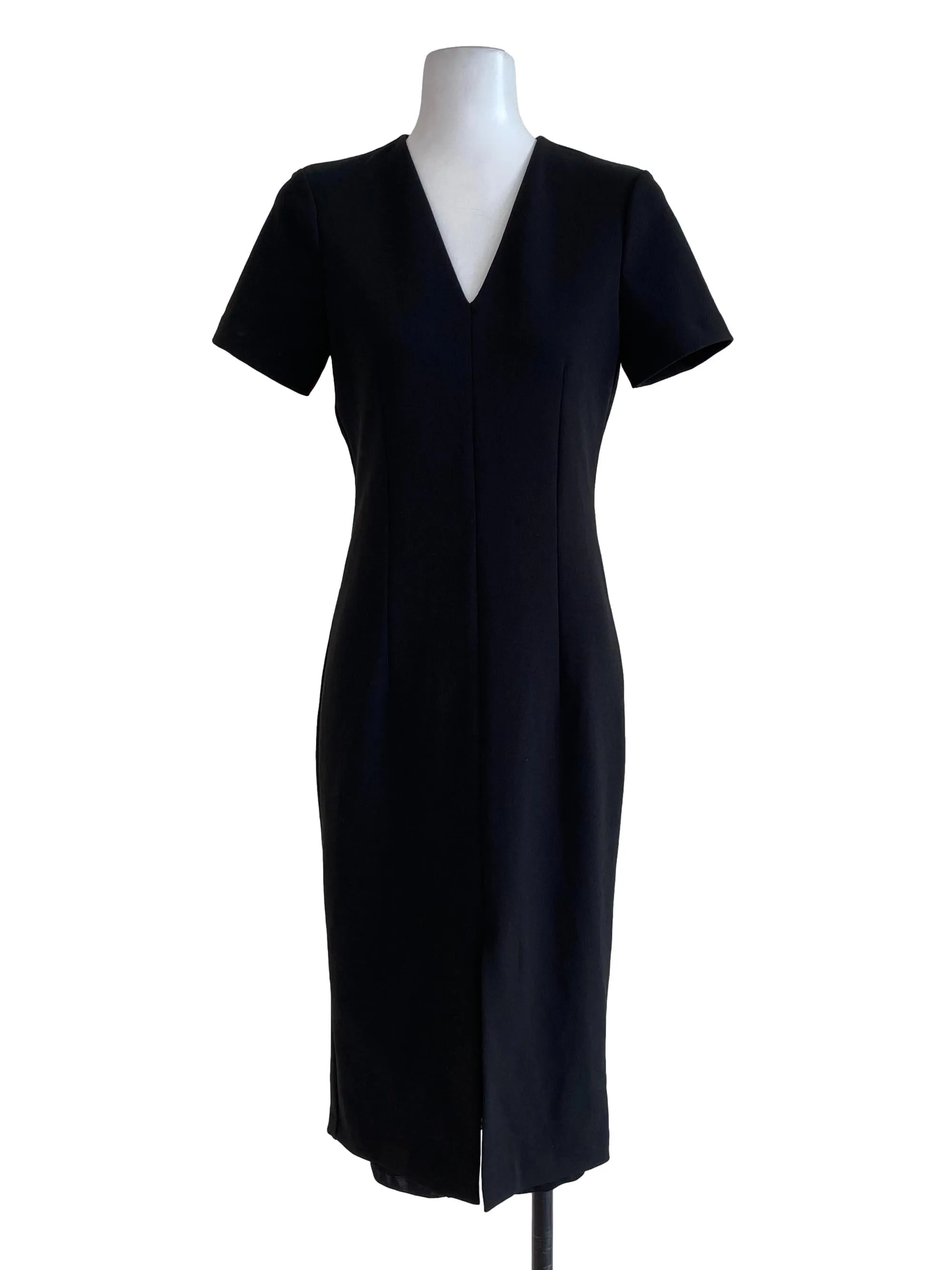 Black Plain Sheath Dress