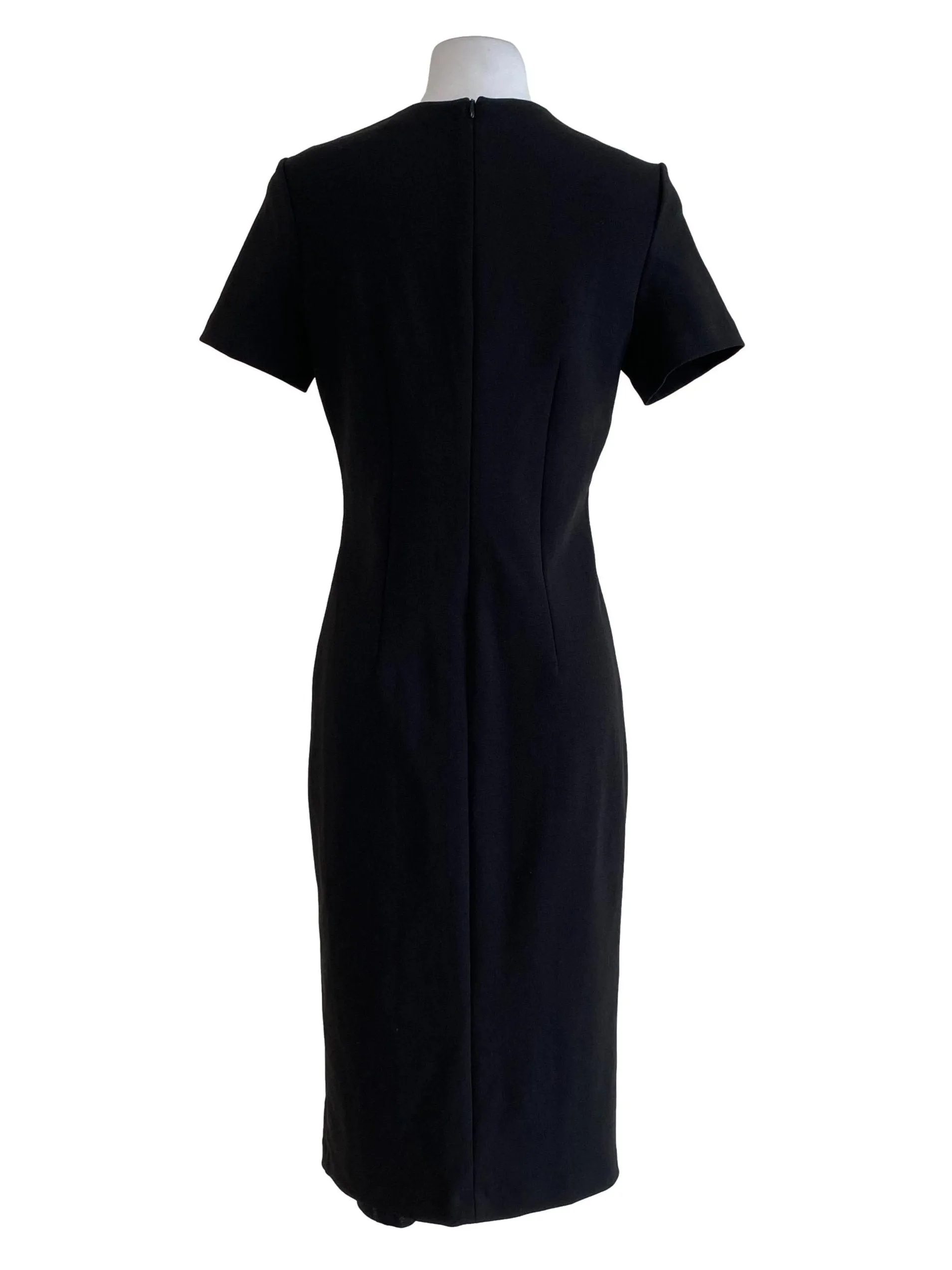 Black Plain Sheath Dress