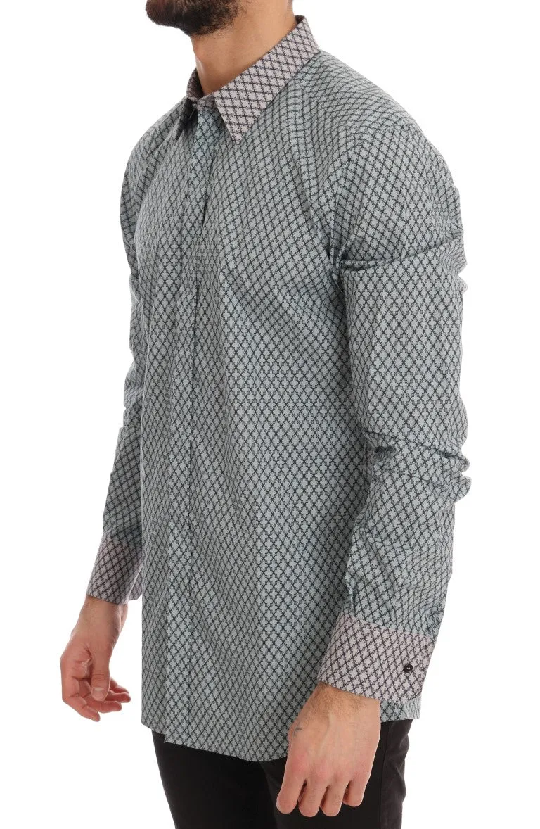 Blue Pattern GOLD SLIM Fit Shirt