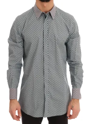 Blue Pattern GOLD SLIM Fit Shirt