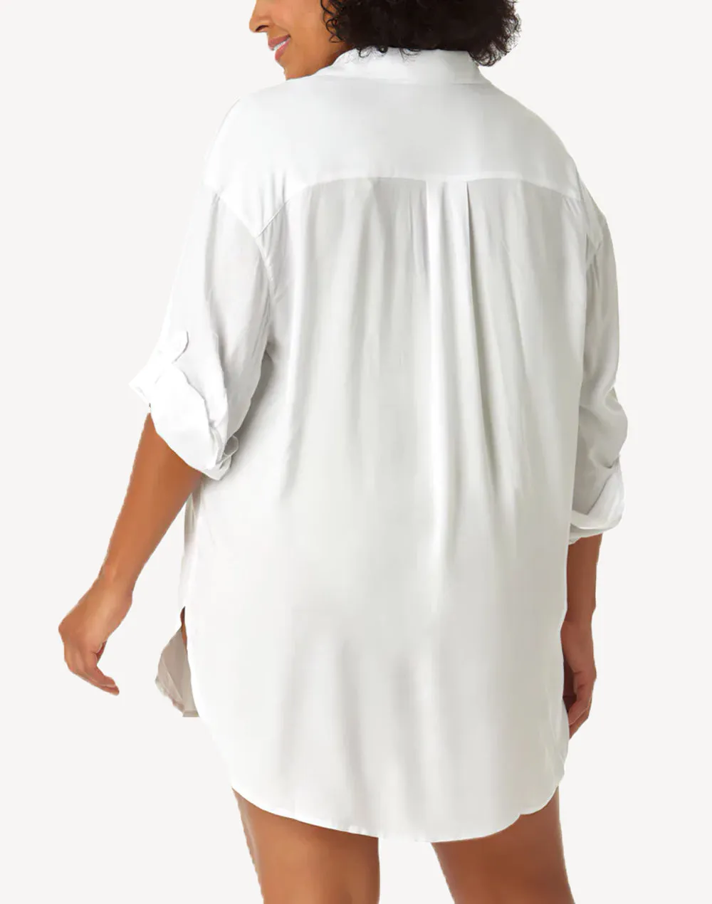 Boyfriend Button Down Plus Size Cover Up