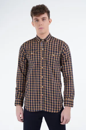 Brown Gingham Shirt