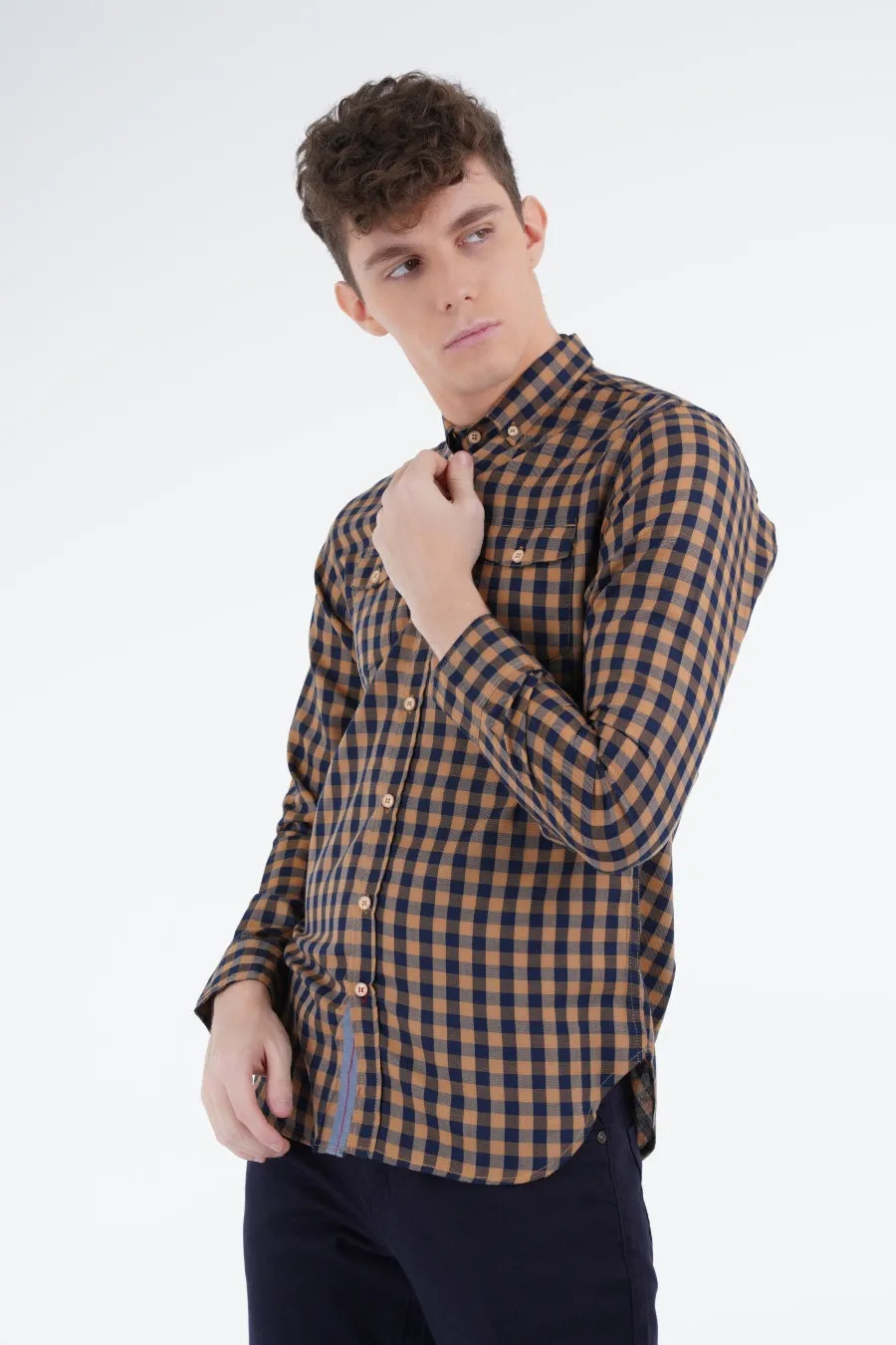 Brown Gingham Shirt