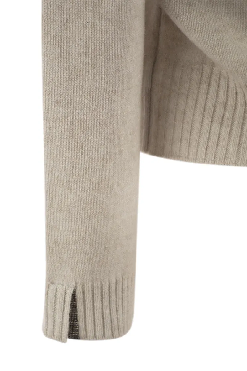 BRUNELLO CUCINELLI Luminous Cuff Cashmere Sweater