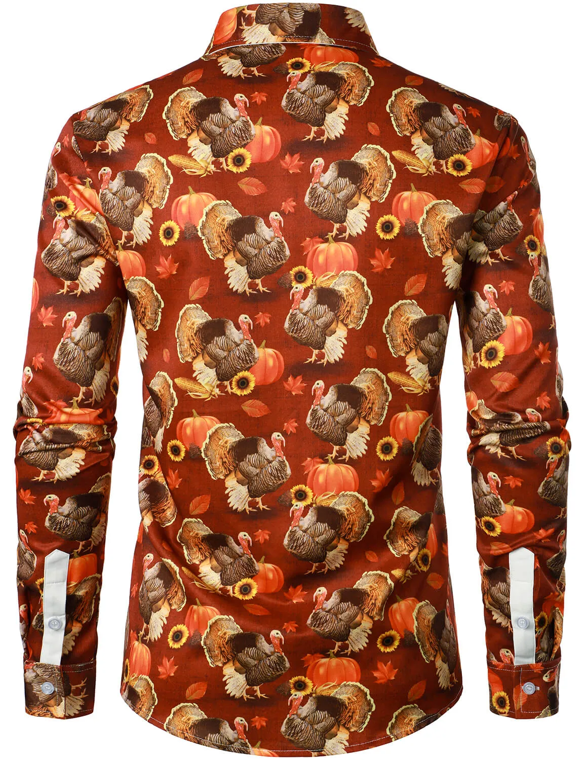 Bundle Of 2 | Men's Thanksgiving Turkey Pumpkin Funny Holiday Long Sleeve Shirts