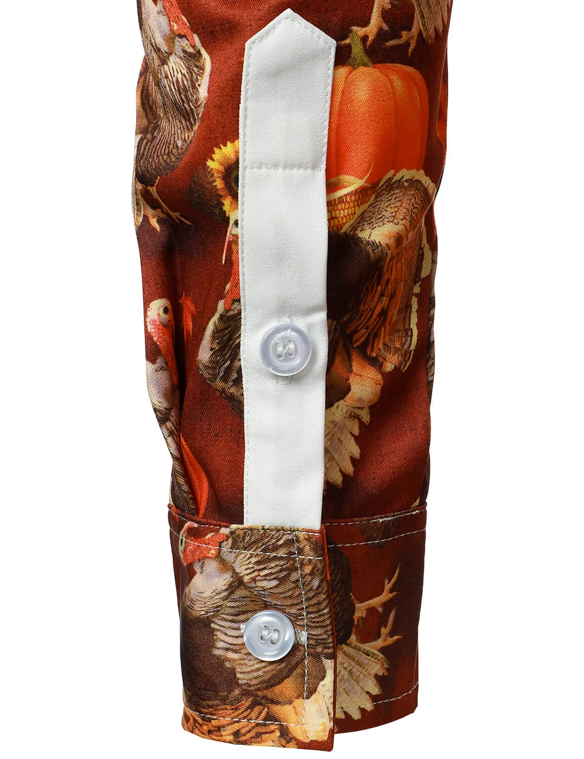 Bundle Of 2 | Men's Thanksgiving Turkey Pumpkin Funny Holiday Long Sleeve Shirts