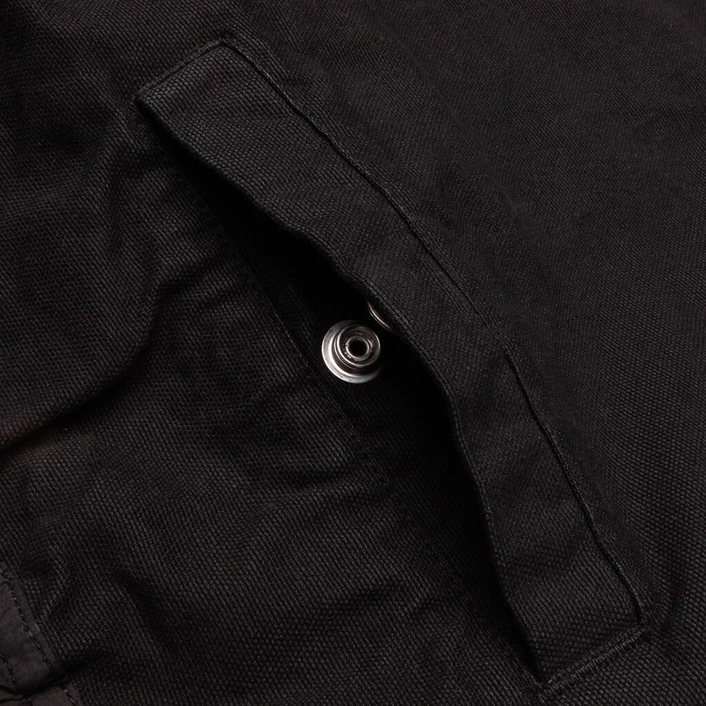 Butt Zipp Long Boxer Shorts - Black