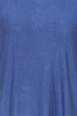 b.young Pimba Short Sleeve blue top