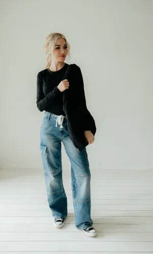 Cargo drawstring Jeans