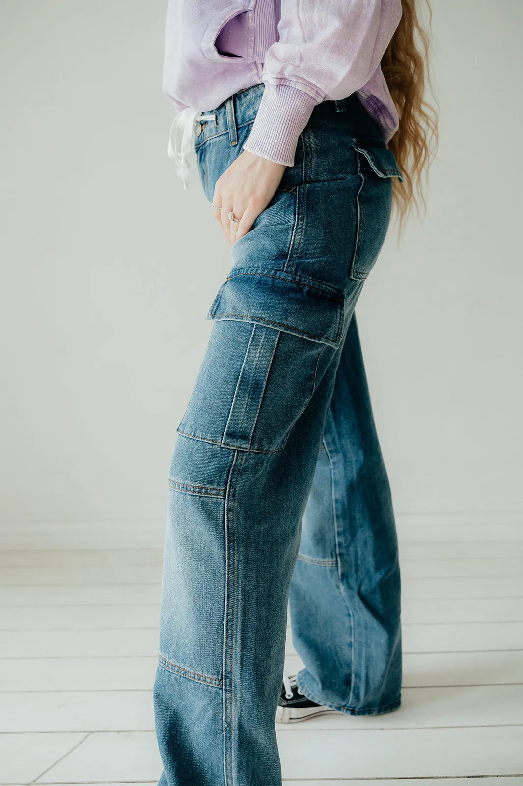 Cargo drawstring Jeans