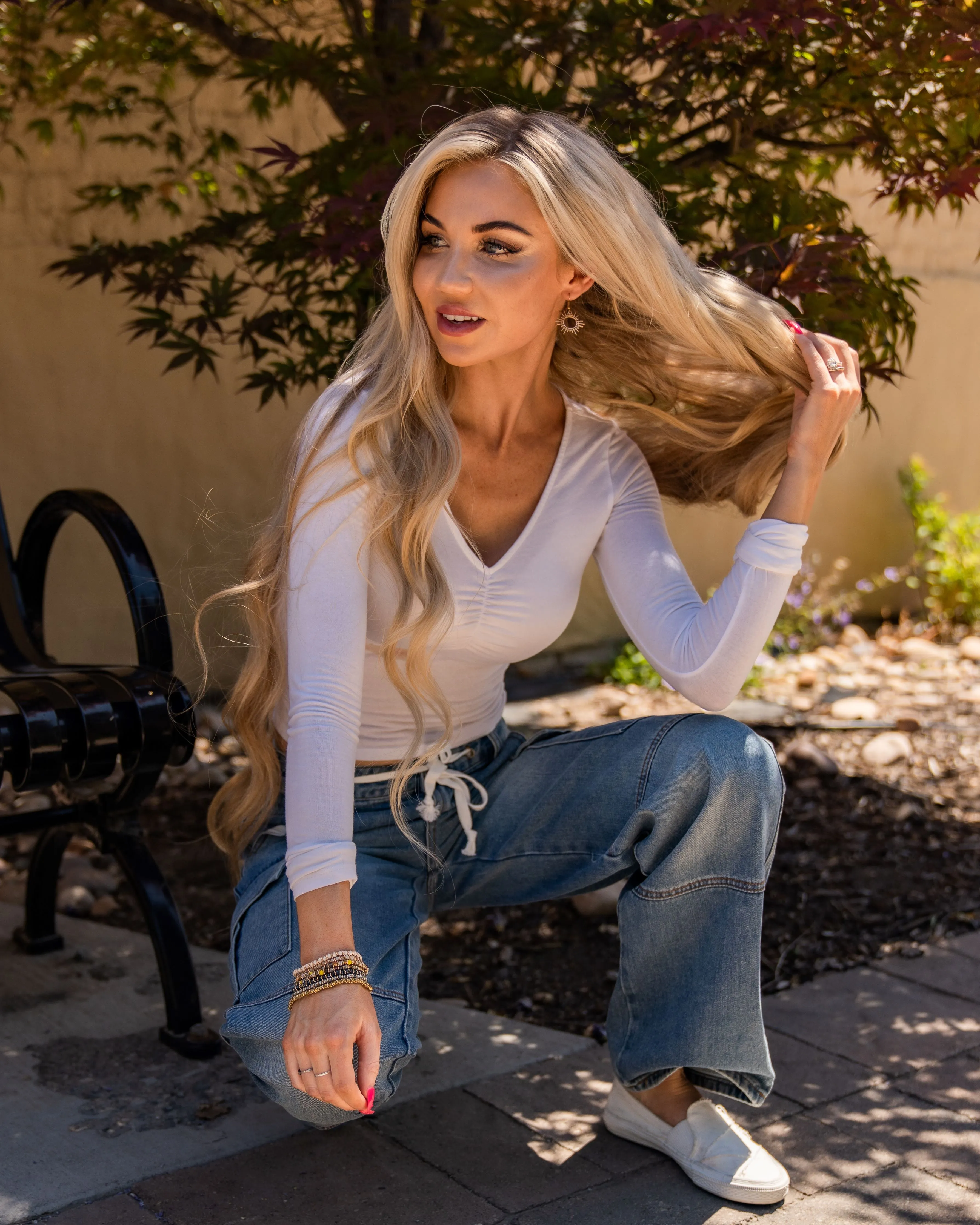 Cargo drawstring Jeans