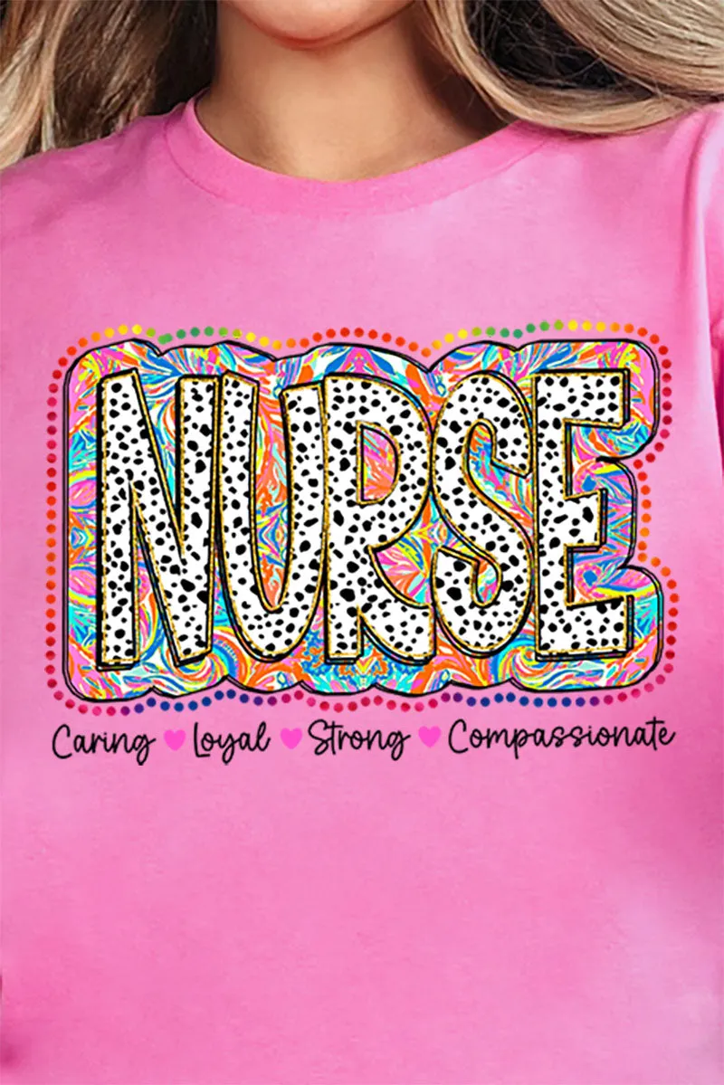 Caring & Loyal Nurse Short Sleeve Relaxed Fit T-Shirt